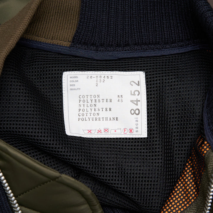 Nylon Twill x Knit Blouson