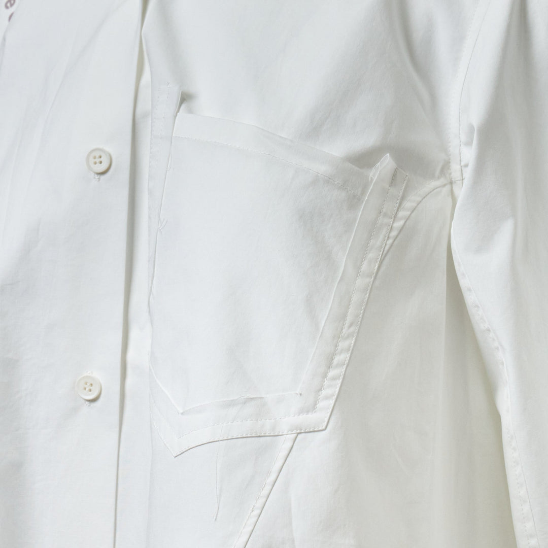 Oblique Flow Shirt White