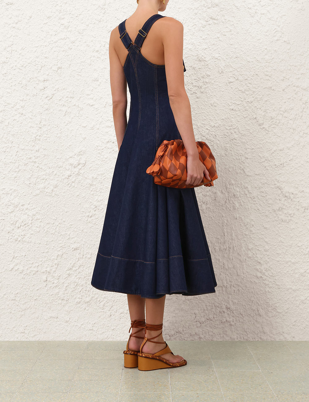 Luna Denim Utility Midi Dress