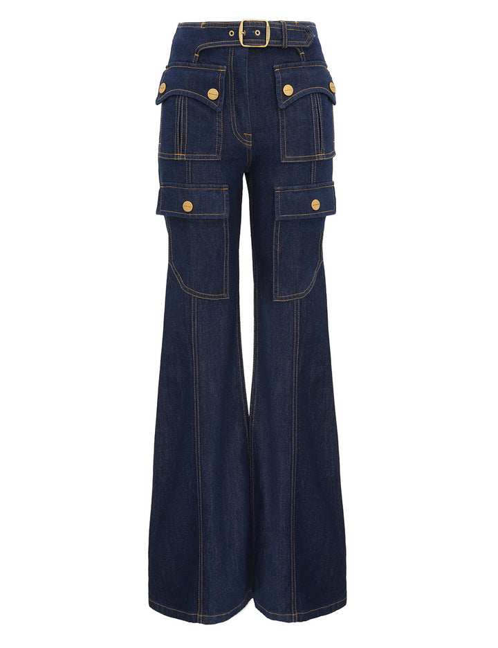 Luna Utility Flare Jeans