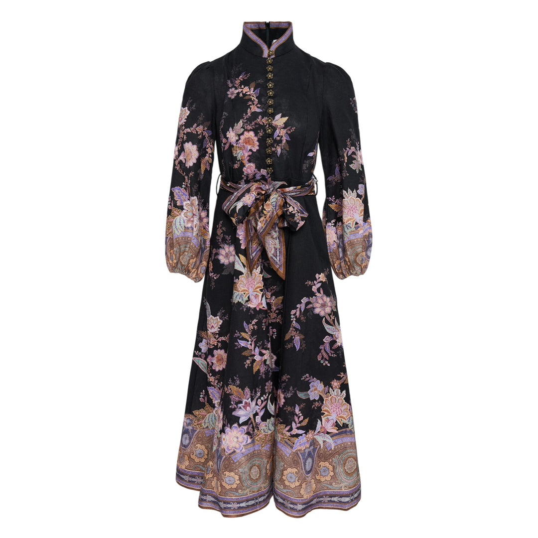 Luna Button Midi Dress