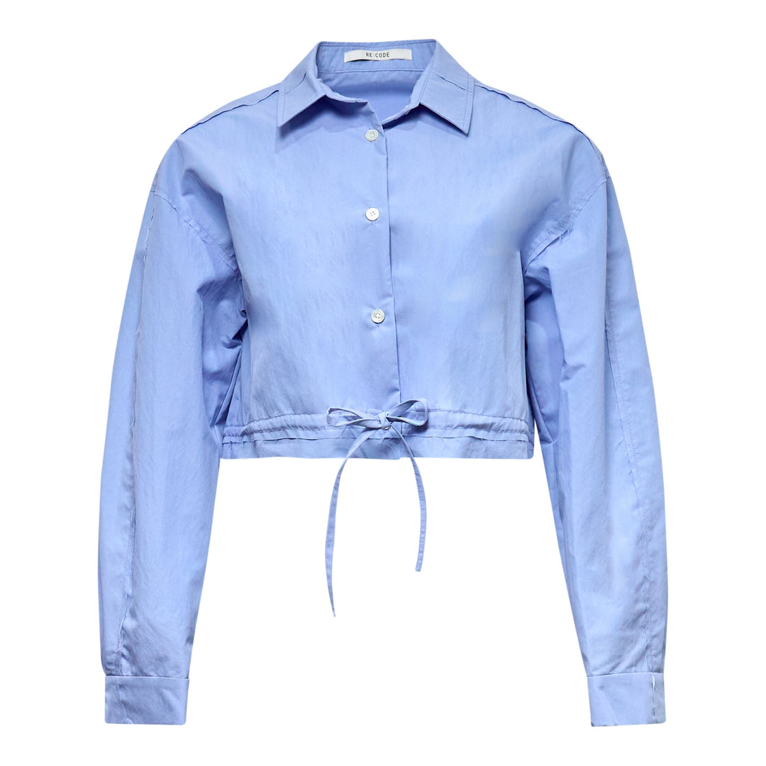 Drawstring Cropped Shirt
