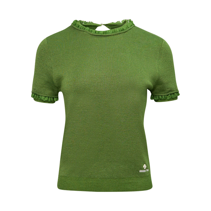 SHUSHU/TONG Raw-Edge Mock Neck Short-Sleeve Top – Available at Club 21, Official Retailer in Singapore, Malaysia & Thailand with Global Shipping Online
