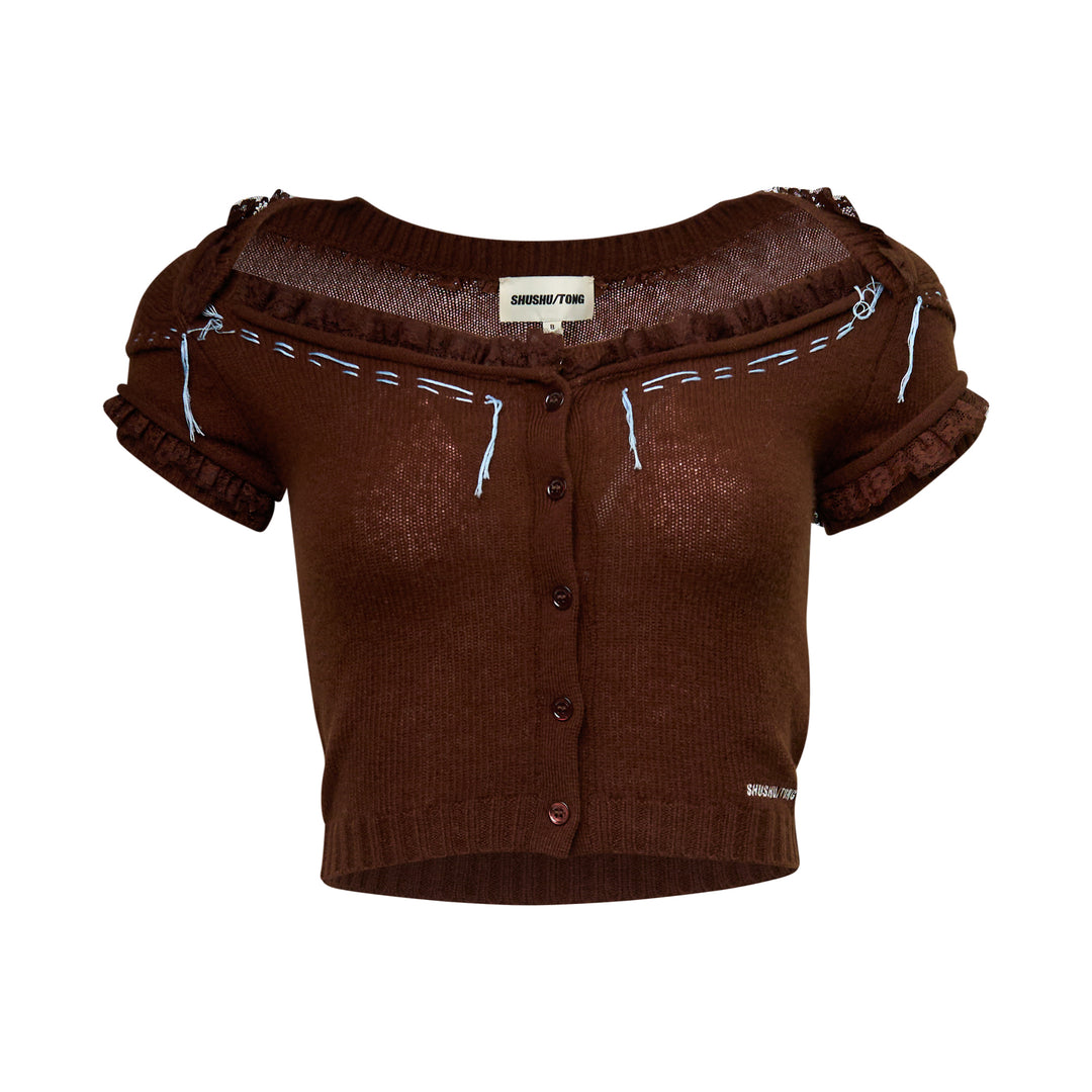 SHUSHU/TONG Threadwork Detail Short-Sleeve Top – Available at Club 21, Official Retailer in Singapore, Malaysia & Thailand with Global Shipping Online