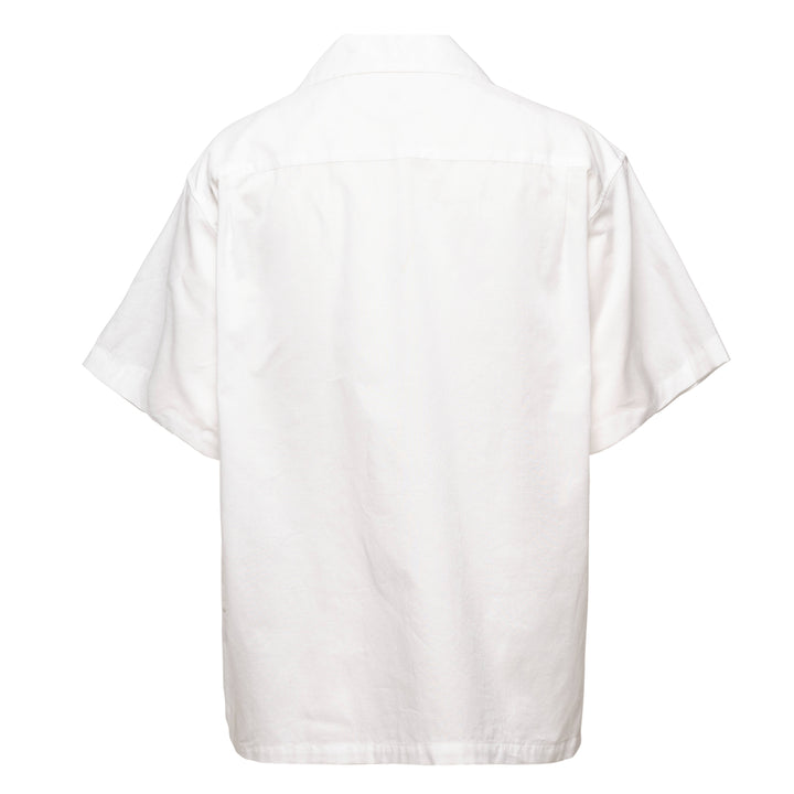 Open Collar Short Sleeve Blouse