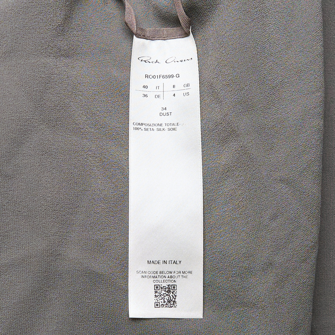 Rick Owens Tank Gown Washed Georgette – Available at Club 21, Official Retailer in Singapore, Malaysia & Thailand with Global Shipping Online