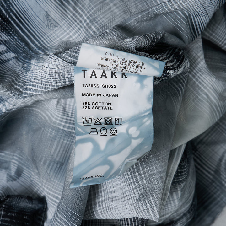 Bleached Effect Check Shirt