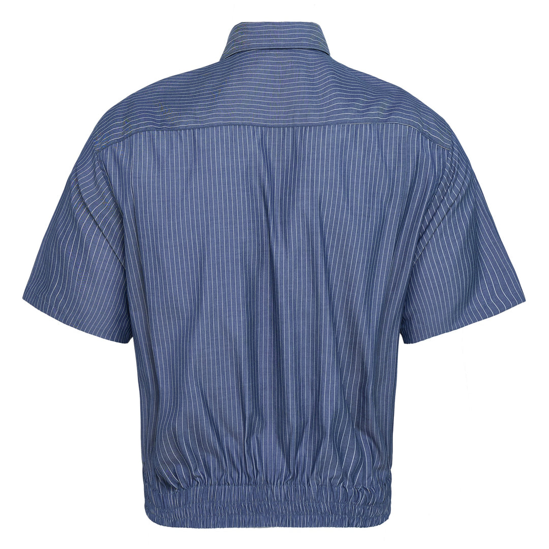 Short Sleeve Cropped Shirt Patch Detail