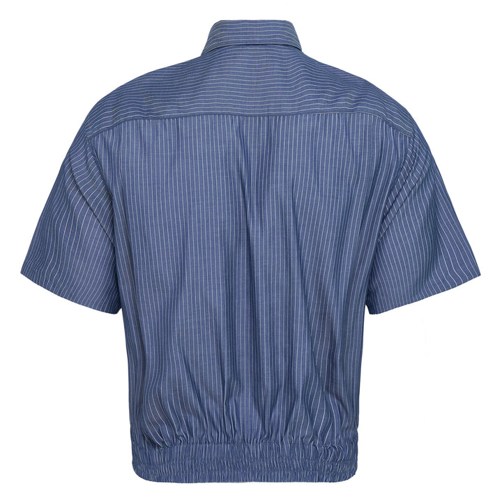 Short Sleeve Cropped Shirt Patch Detail