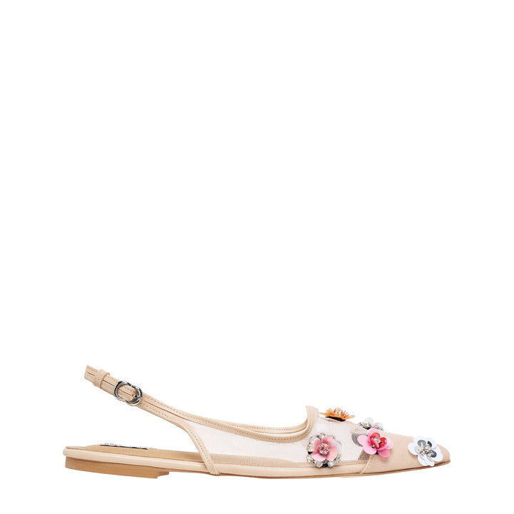 Ava Floral Slingback Flats