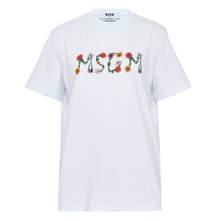 Floral MSGM Logo Tee