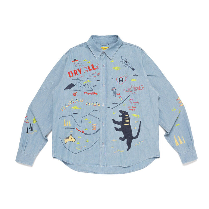 Embroidered Chambray Shirt