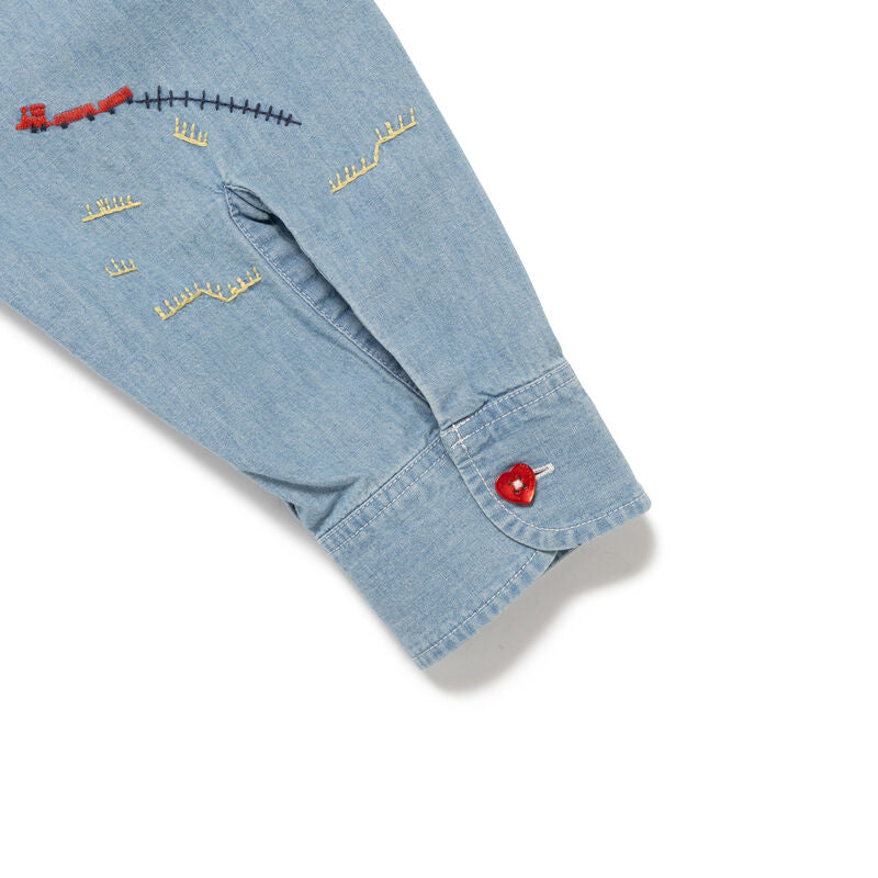Embroidered Chambray Shirt
