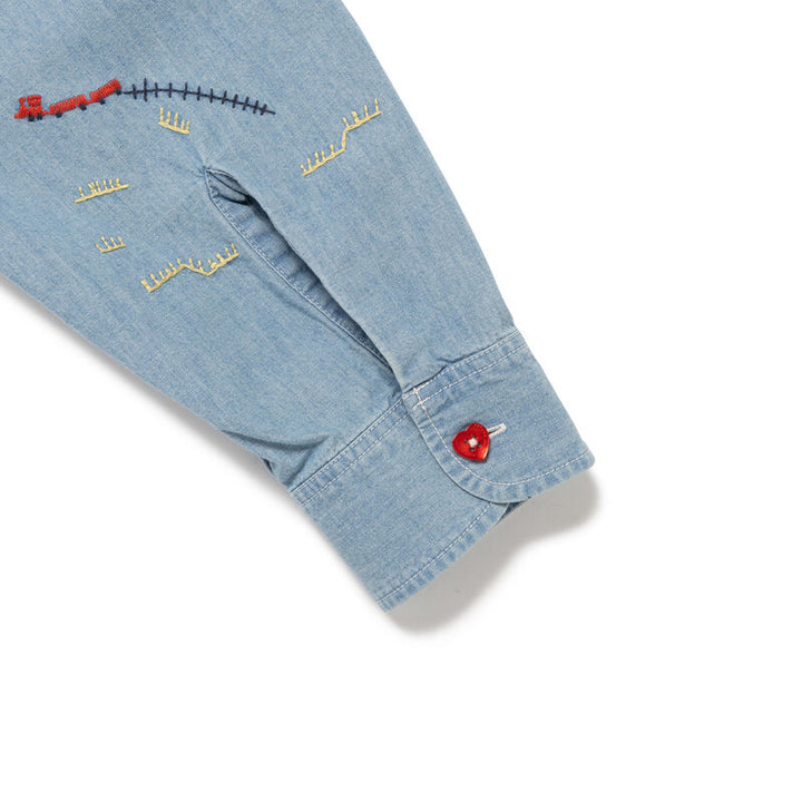 Embroidered Chambray Shirt