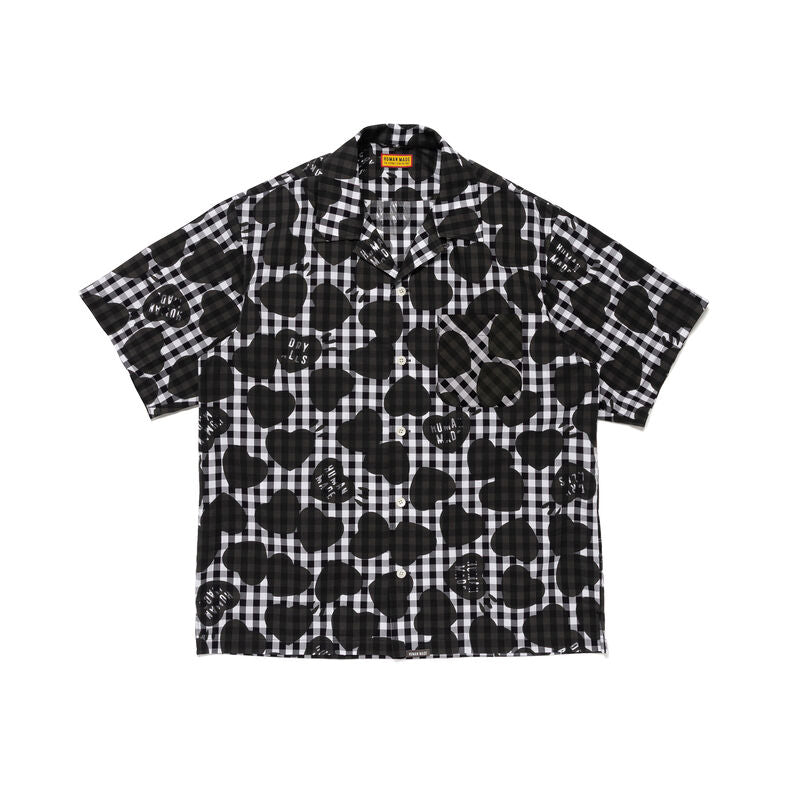 Heart Gingham Check Short Sleeve Shirt
