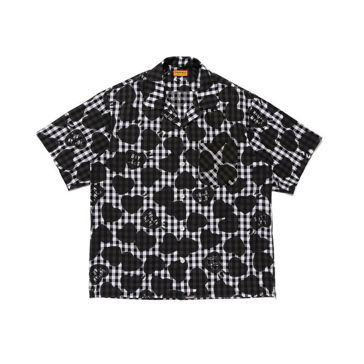 Heart Gingham Check Short Sleeve Shirt