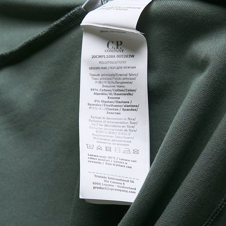 C.P. Company Stretch Piquet Short Sleeve Polo – Available at Club 21, Official Retailer in Singapore, Malaysia & Thailand with Global Shipping Online