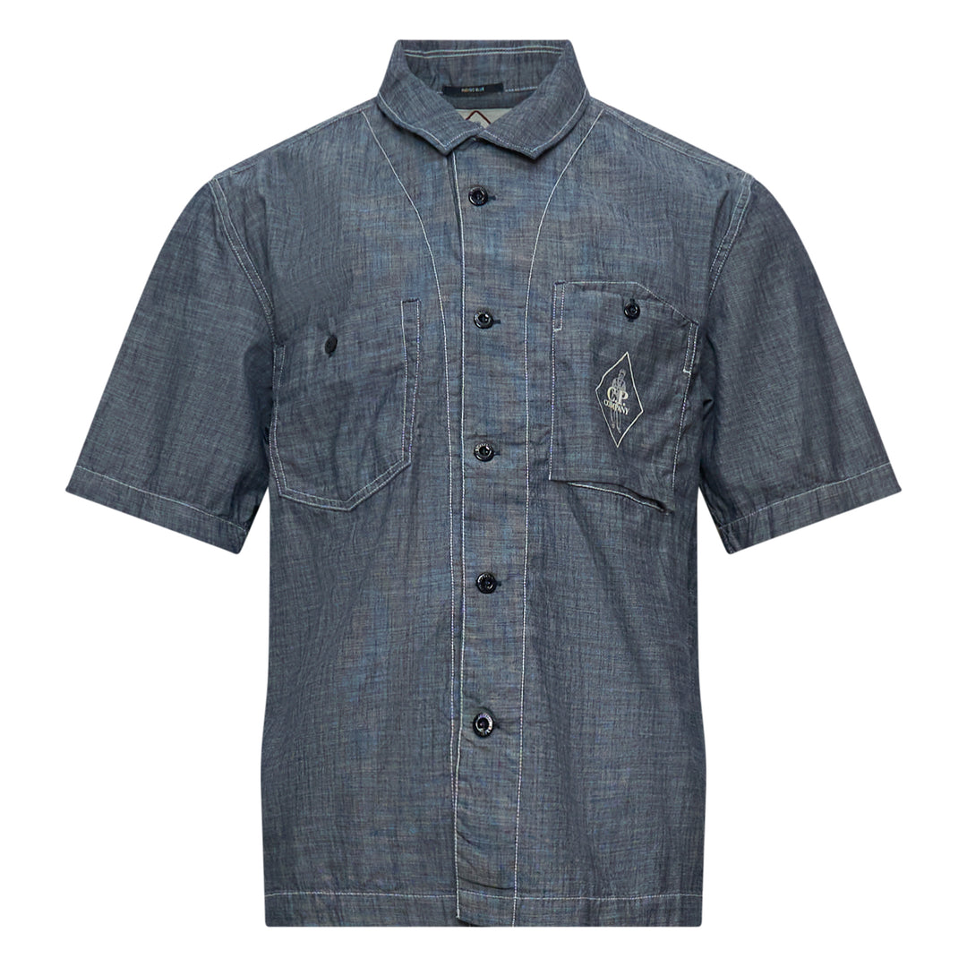 C.P. Company Short Sleeve Chambray Shirt – Available at Club 21, Official Retailer in Singapore, Malaysia & Thailand with Global Shipping Online