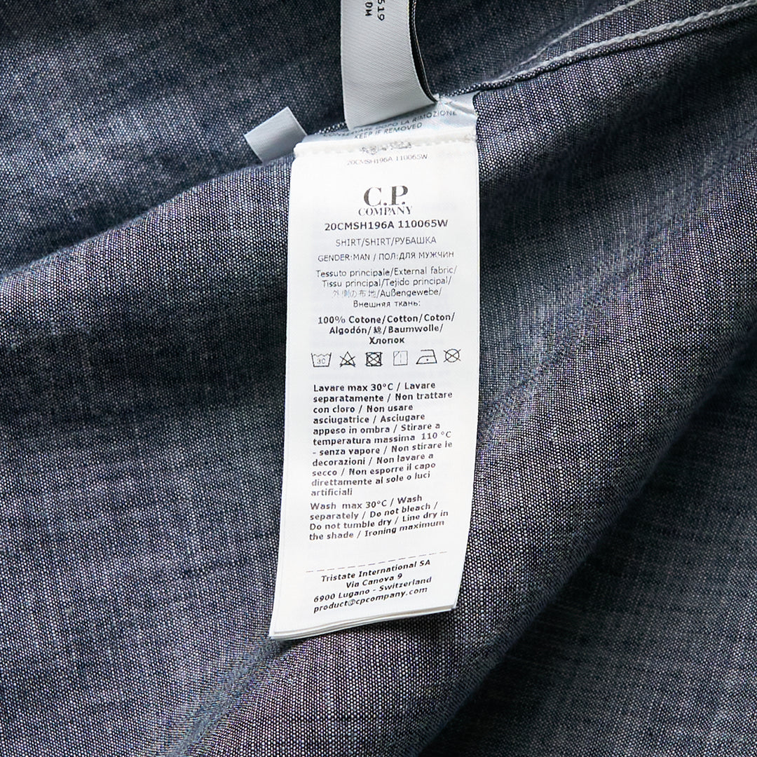 C.P. Company Short Sleeve Chambray Shirt – Available at Club 21, Official Retailer in Singapore, Malaysia & Thailand with Global Shipping Online