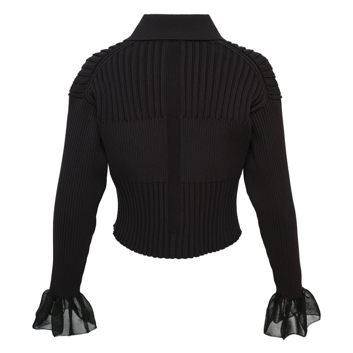 Fluted Lucent Cropped Shirt