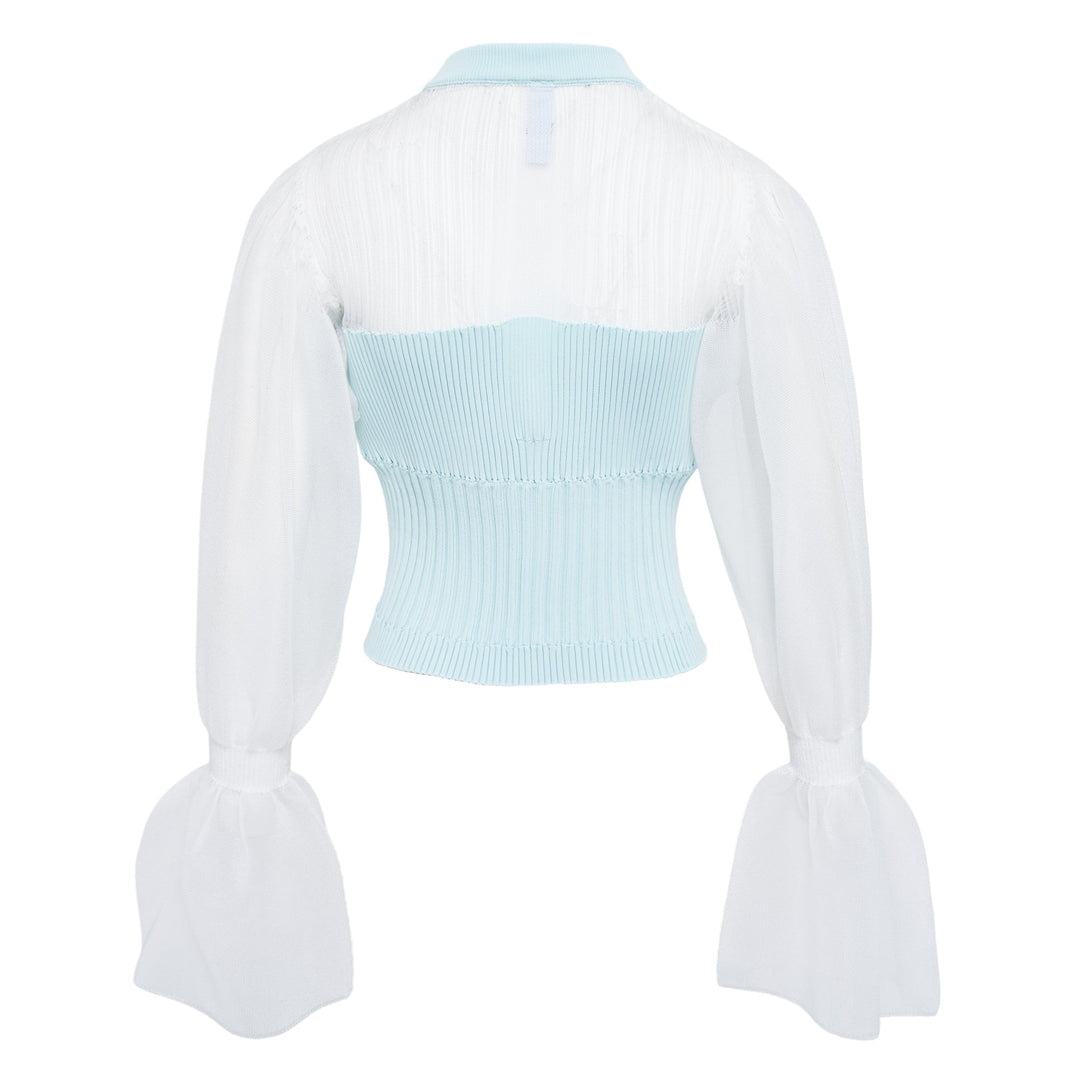 Fluted Lucent Marie Sleeve Top