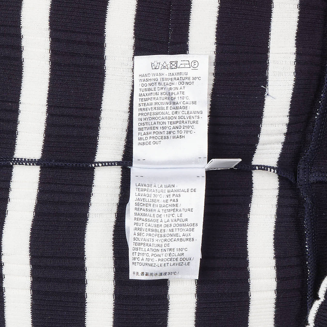 Round Collar Striped Polo Vest