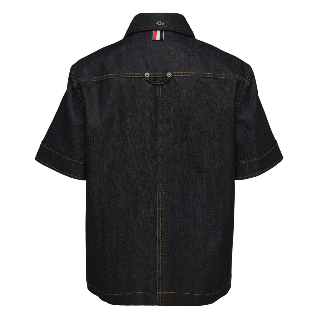 Short Sleeve Denim Button Down Shirt