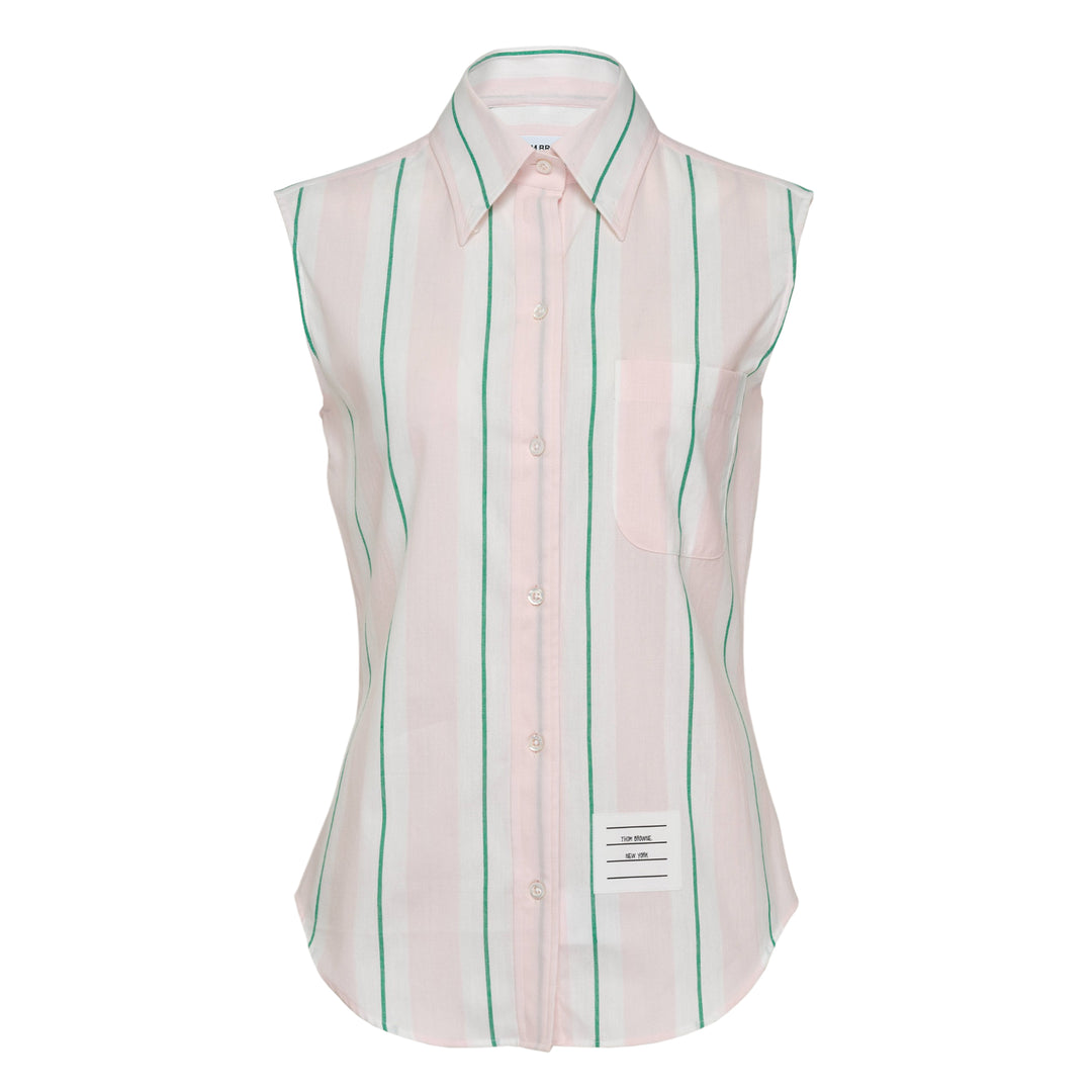 Sleeveless Classic Button Down Shirt