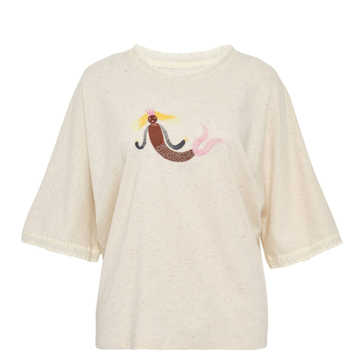 Printed Cotton Silk Short Sleeve Tee