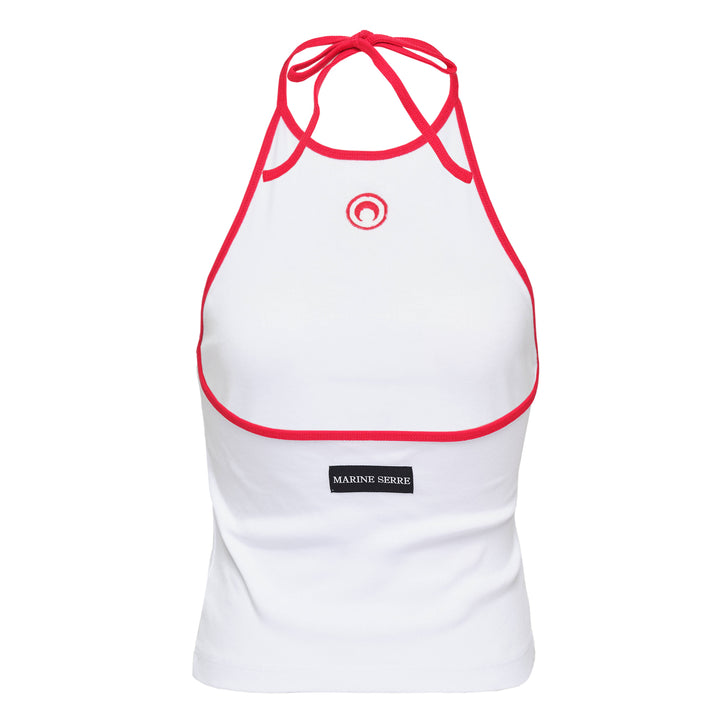 Marine Serre Moon Logo Bicolor Jersey Tank – Available at Club 21, Official Retailer in Singapore, Malaysia & Thailand with Global Shipping Online