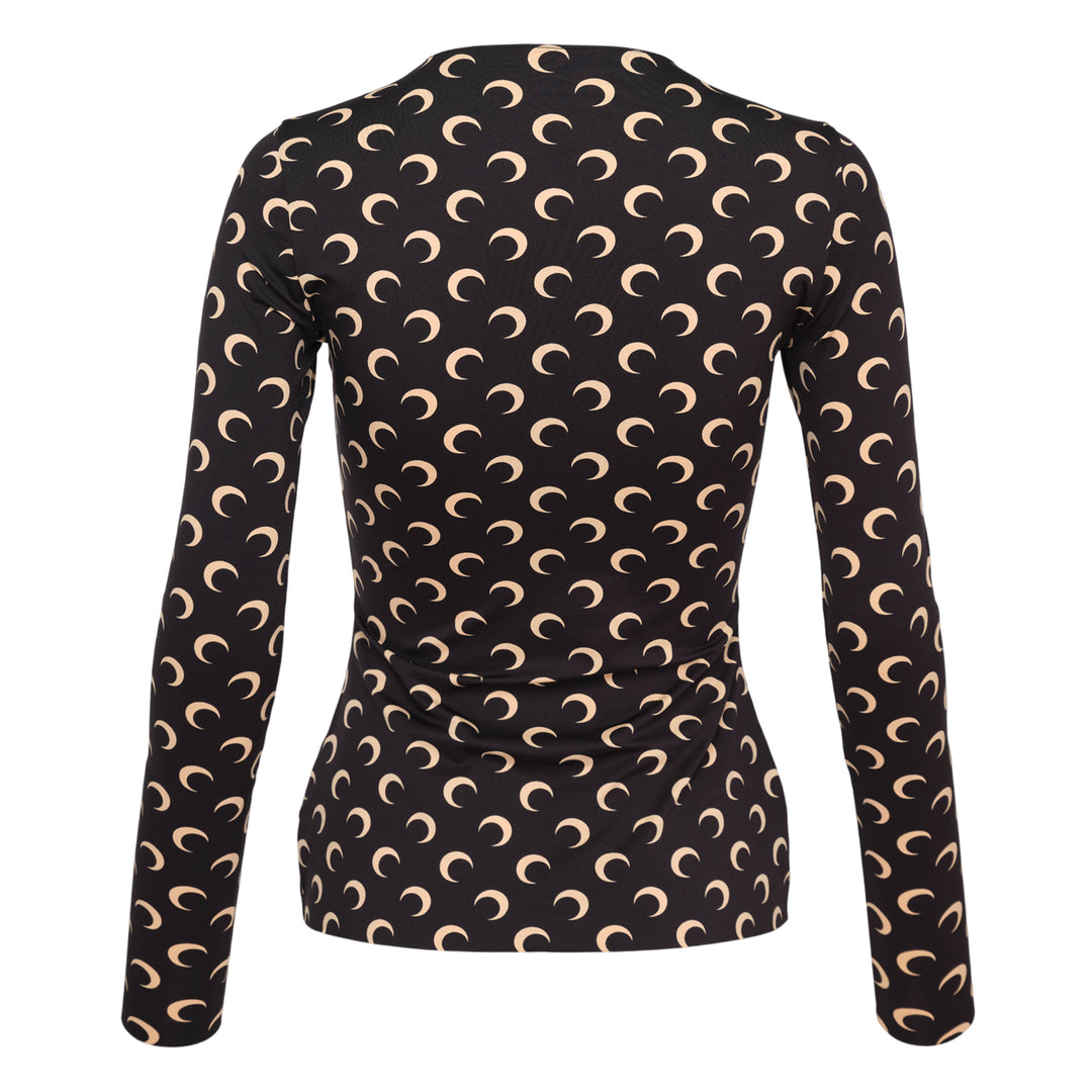 Marine Serre Moon Printed Jersey Long Sleeve Top – Available at Club 21, Official Retailer in Singapore, Malaysia & Thailand with Global Shipping Online