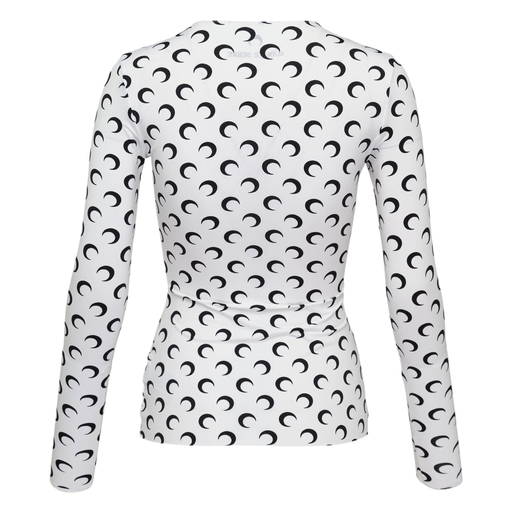 Marine Serre Moon Printed Jersey Long Sleeve Crewneck Top – Available at Club 21, Official Retailer in Singapore, Malaysia & Thailand with Global Shipping Online