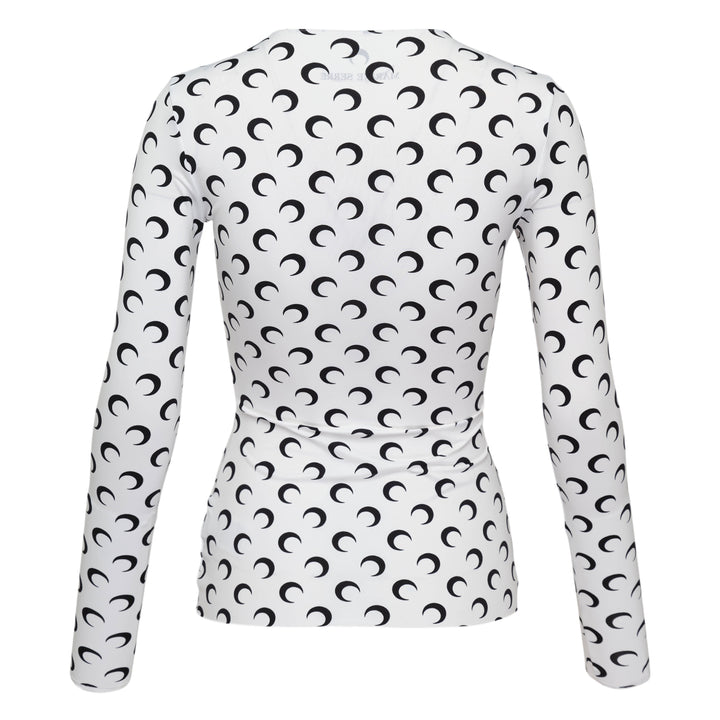 Marine Serre Moon Printed Jersey Long Sleeve Crewneck Top – Available at Club 21, Official Retailer in Singapore, Malaysia & Thailand with Global Shipping Online