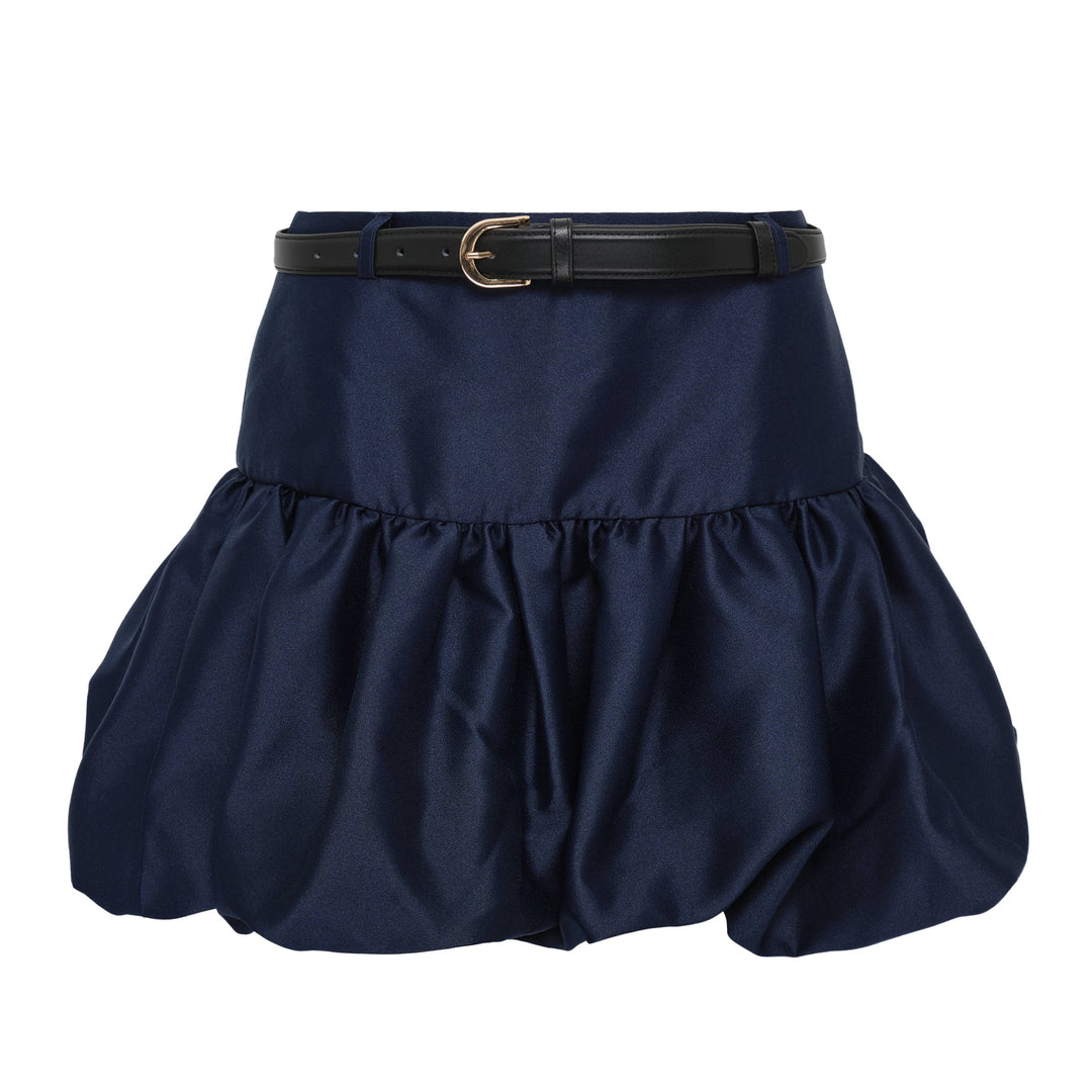 Navy Taffeta Skirt