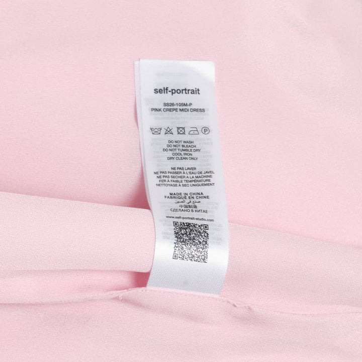 Pink Crepe Midi Dress