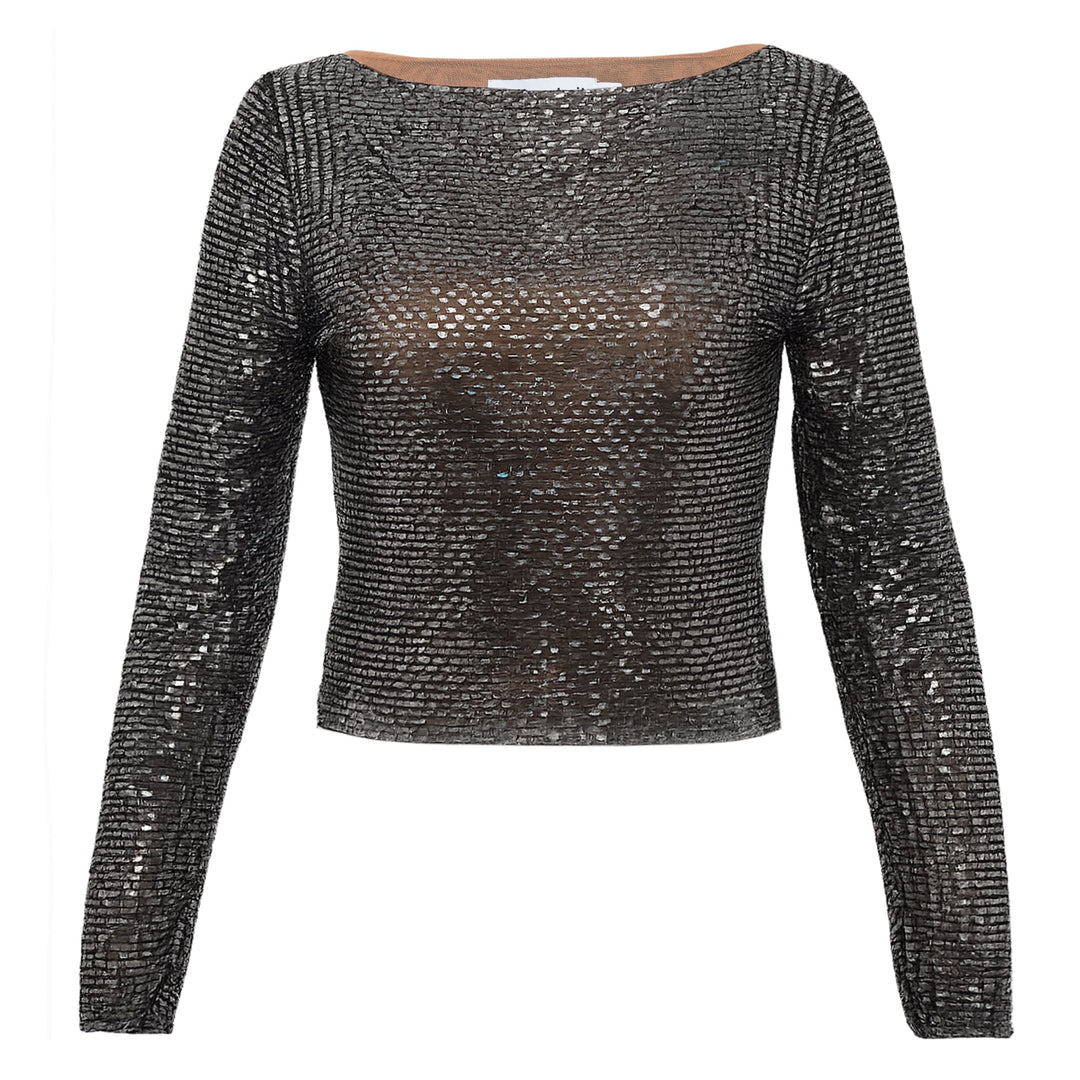 Gunmetal Rhinestone Top