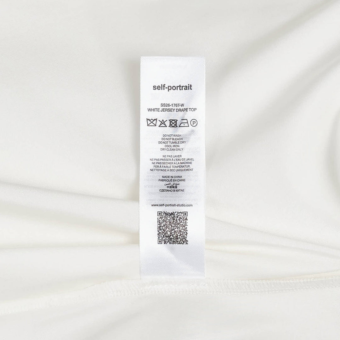 White Jersey Drape Top