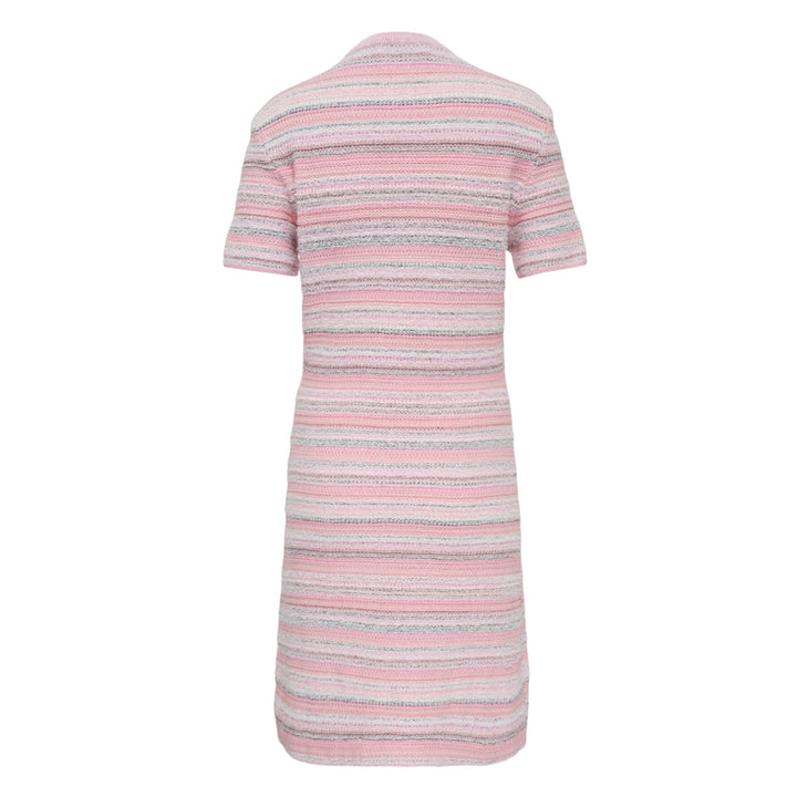 Pink Textured Knit Mini Dress