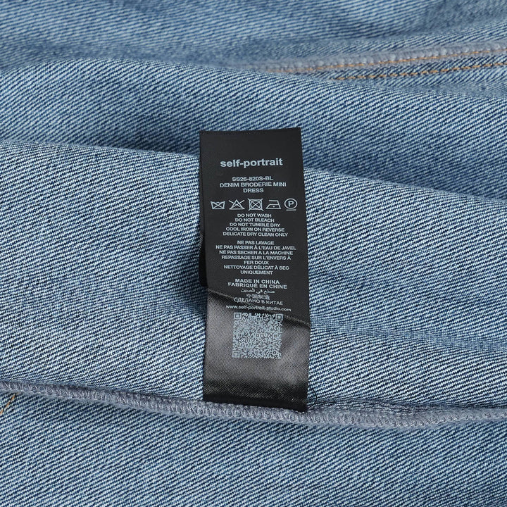 Denim Broderie Mini Dress