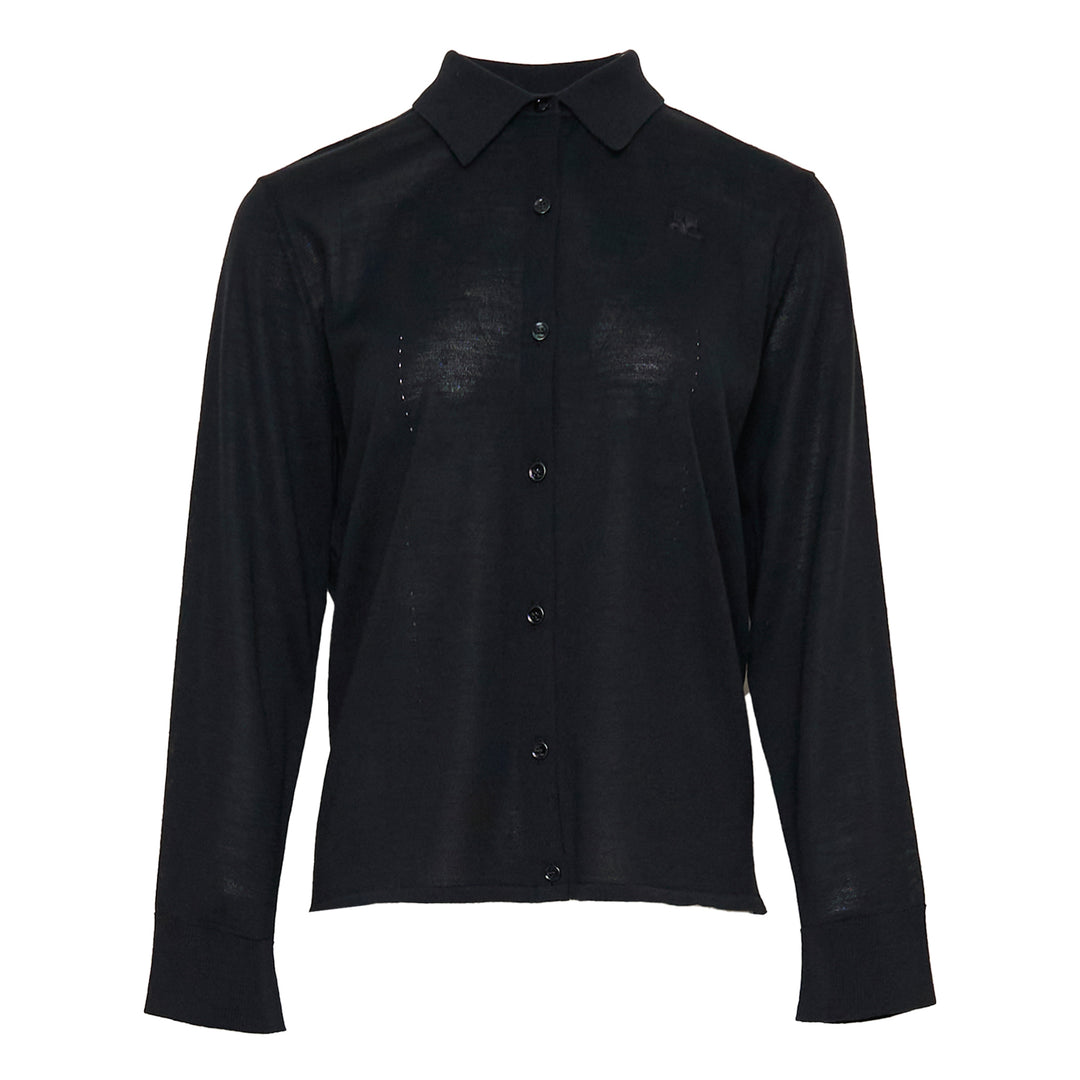 Courrèges Merinos Polo Cardigan – Available at Club 21, Official Retailer in Singapore, Malaysia & Thailand with Global Shipping Online