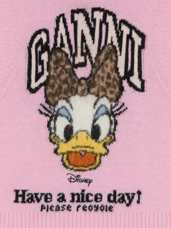 Graphic Wool Vest Daisy