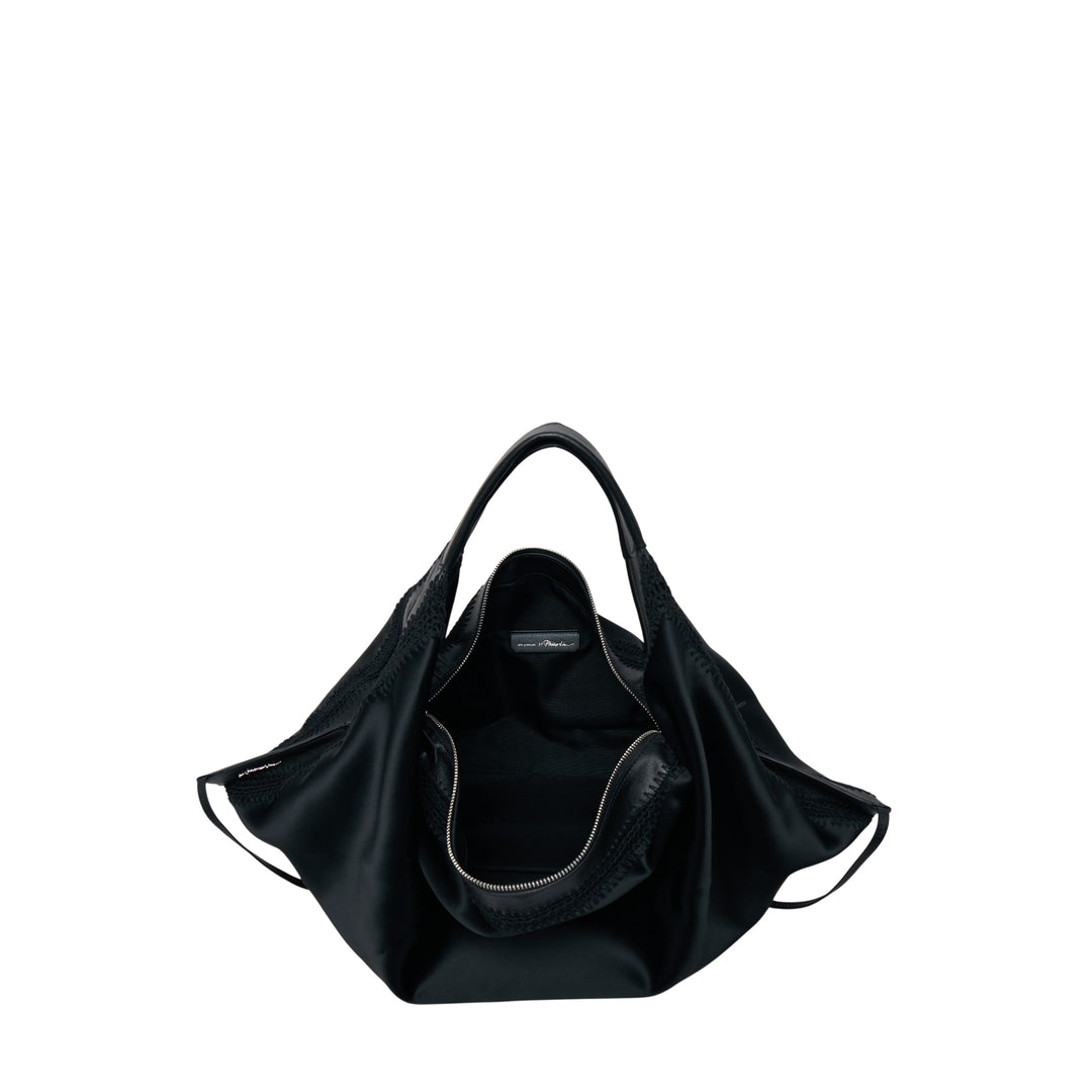 Structured Satin Luna Medium Bag