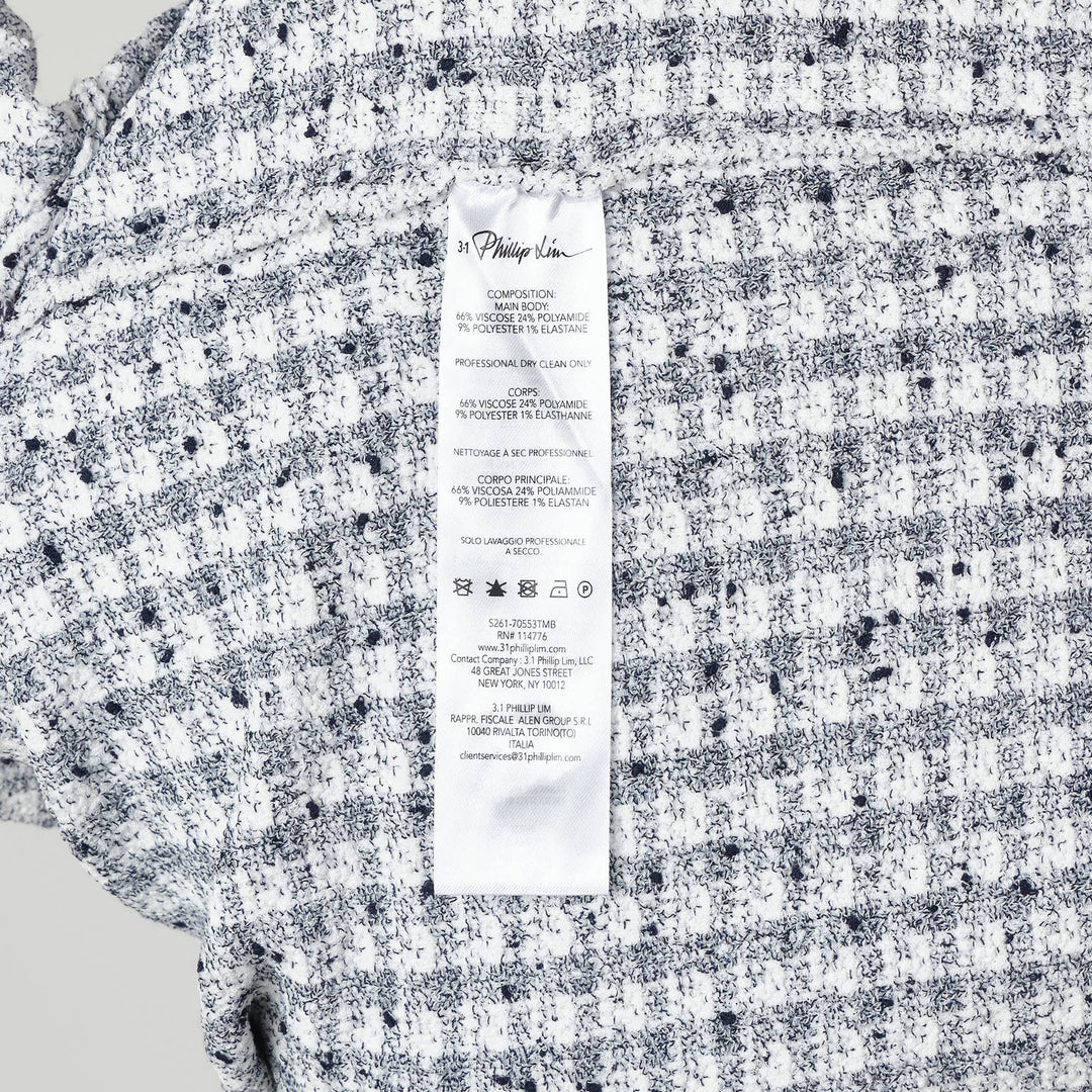 Short Sleeve Crew Neck Button Top