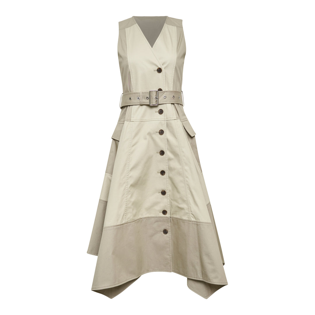 3.1 Phillip Lim Patchwork Sleeveless Belted Utility Dress – Available at Club 21, Official Retailer in Singapore, Malaysia & Thailand with Global Shipping Online