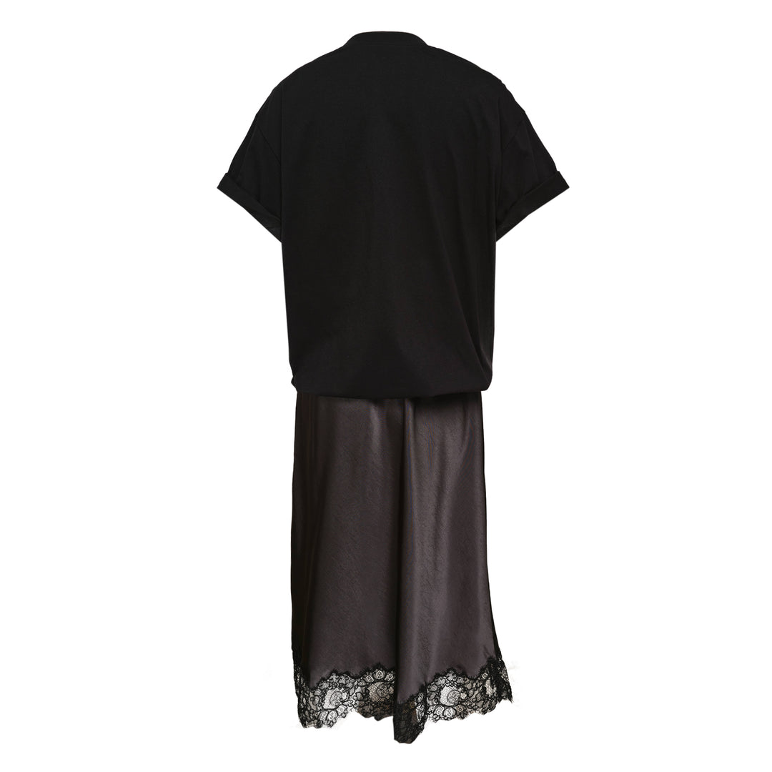 Draped T-Shirt Slip Combo Dress