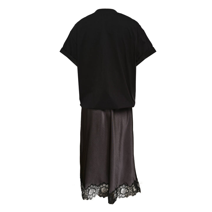 Draped T-Shirt Slip Combo Dress