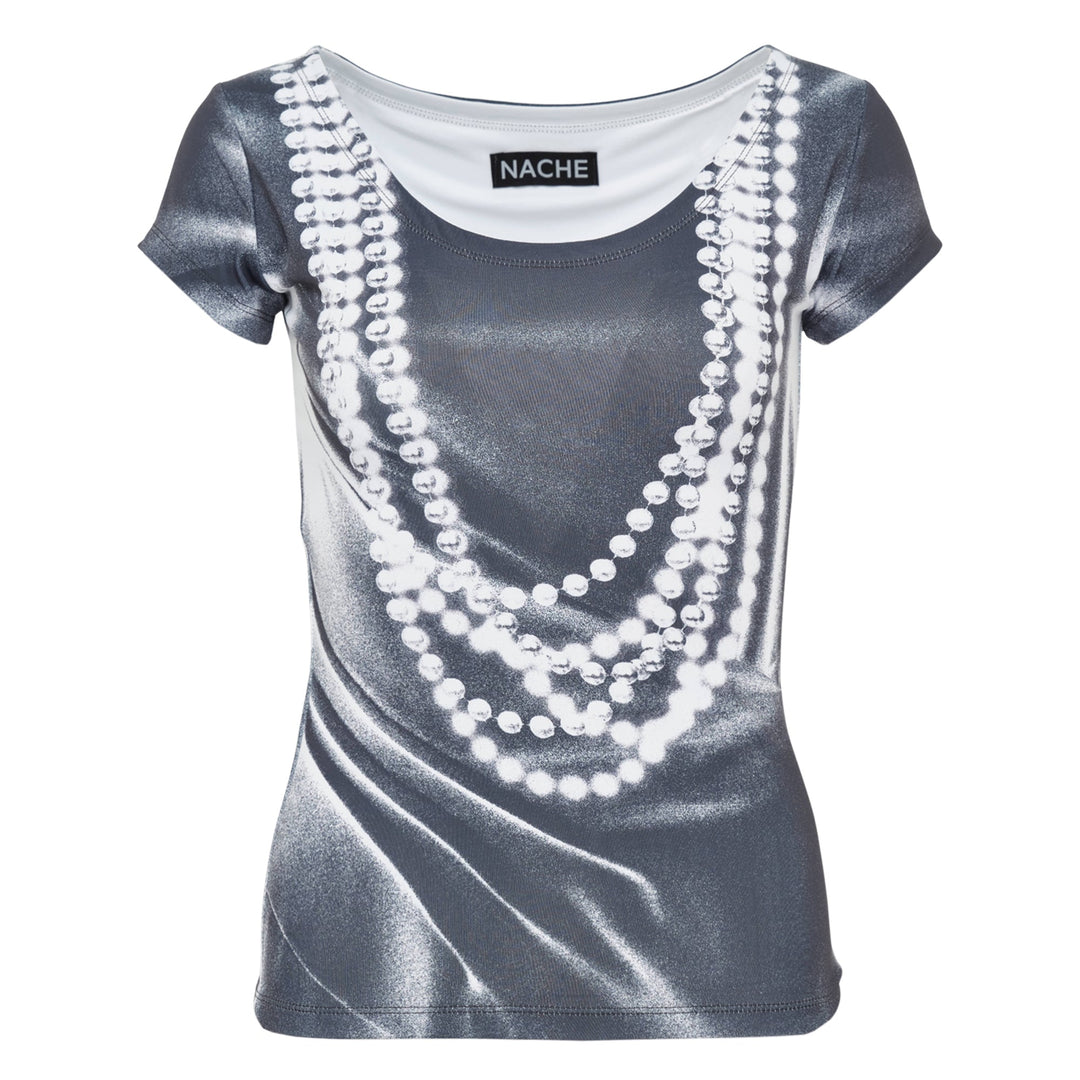 Pearl Necklace Printed T-Shirt