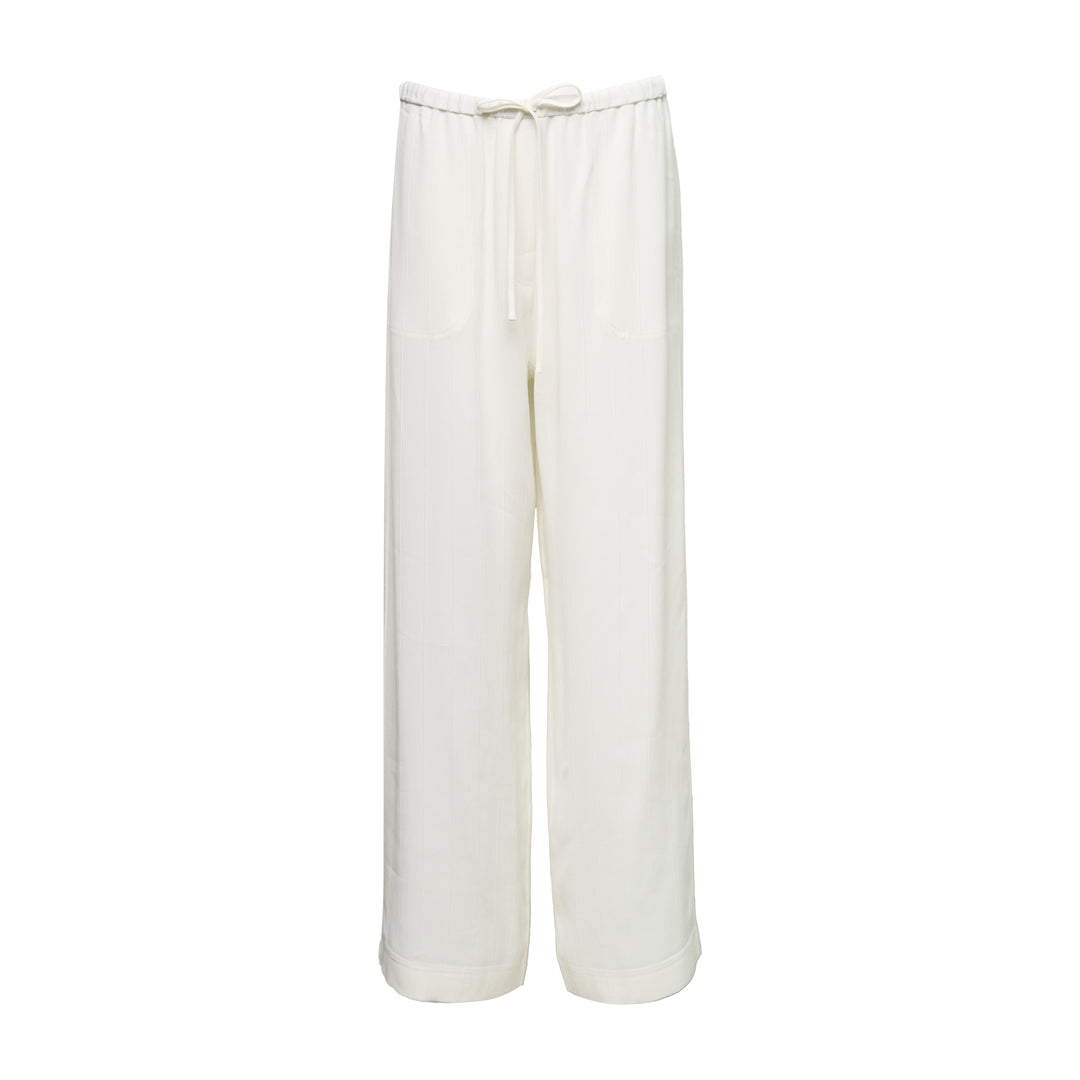 Woven Stripe Drawstring Trousers
