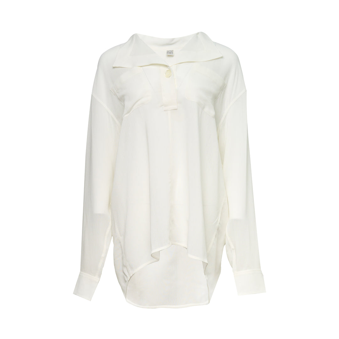 Overlapping Collar Blouse