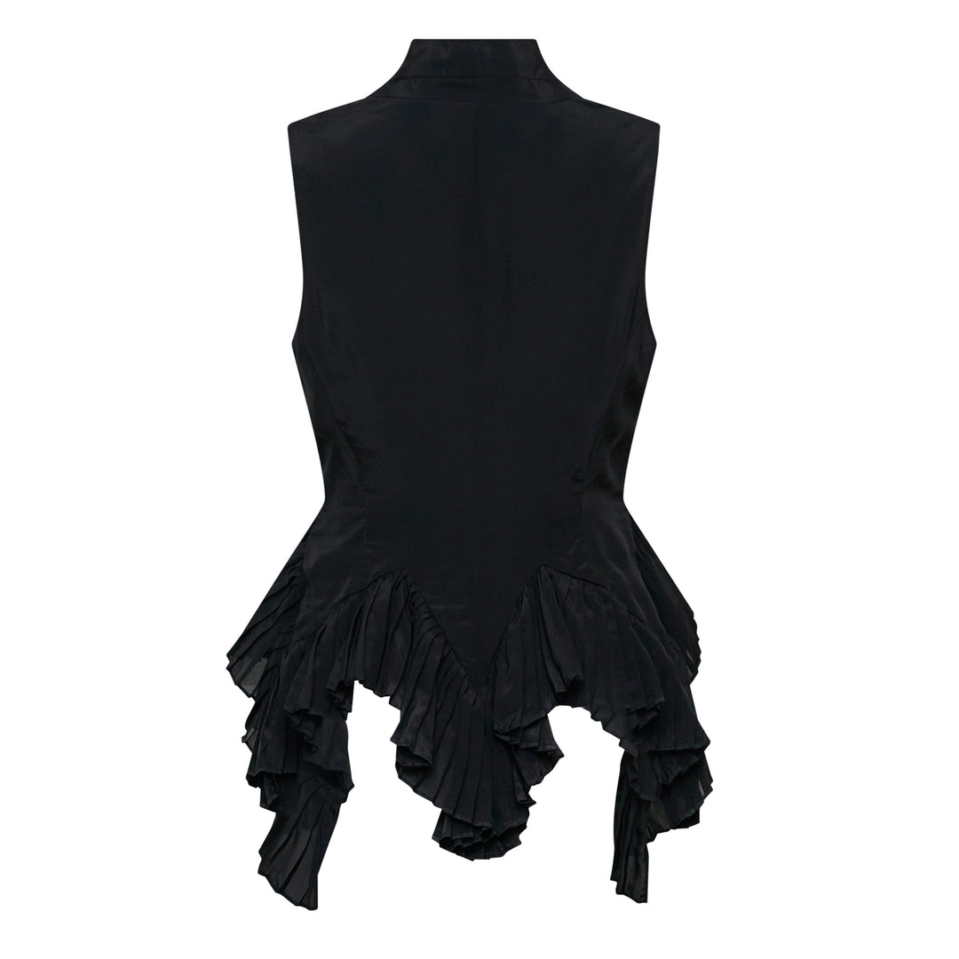 YCH Pleated Asymmetrical-Hem Vest – Available at Club 21, Official Retailer in Singapore, Malaysia & Thailand with Global Shipping Online